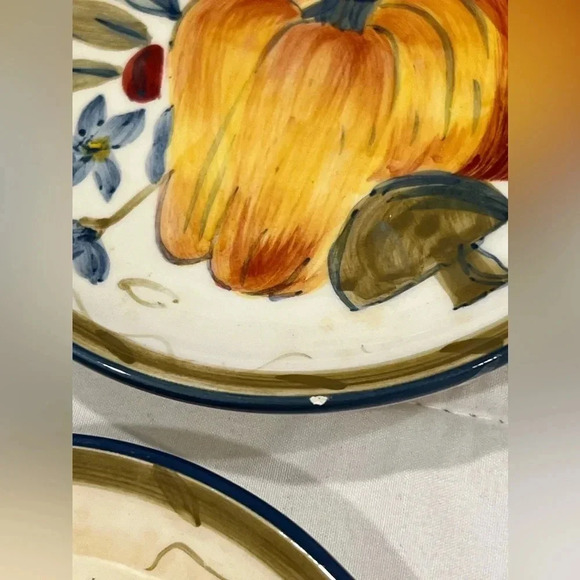 Certified International rare set 19” relish tray with 5” plates. Colorful set! - Picture 7 of 9